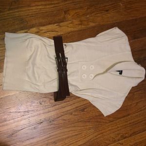 Sweater with attached belt